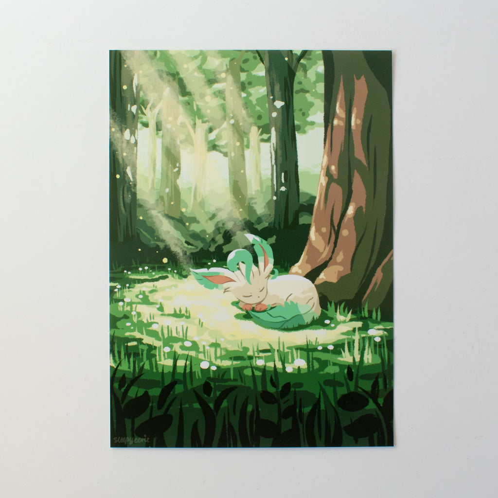 Sleepy Leafy Print