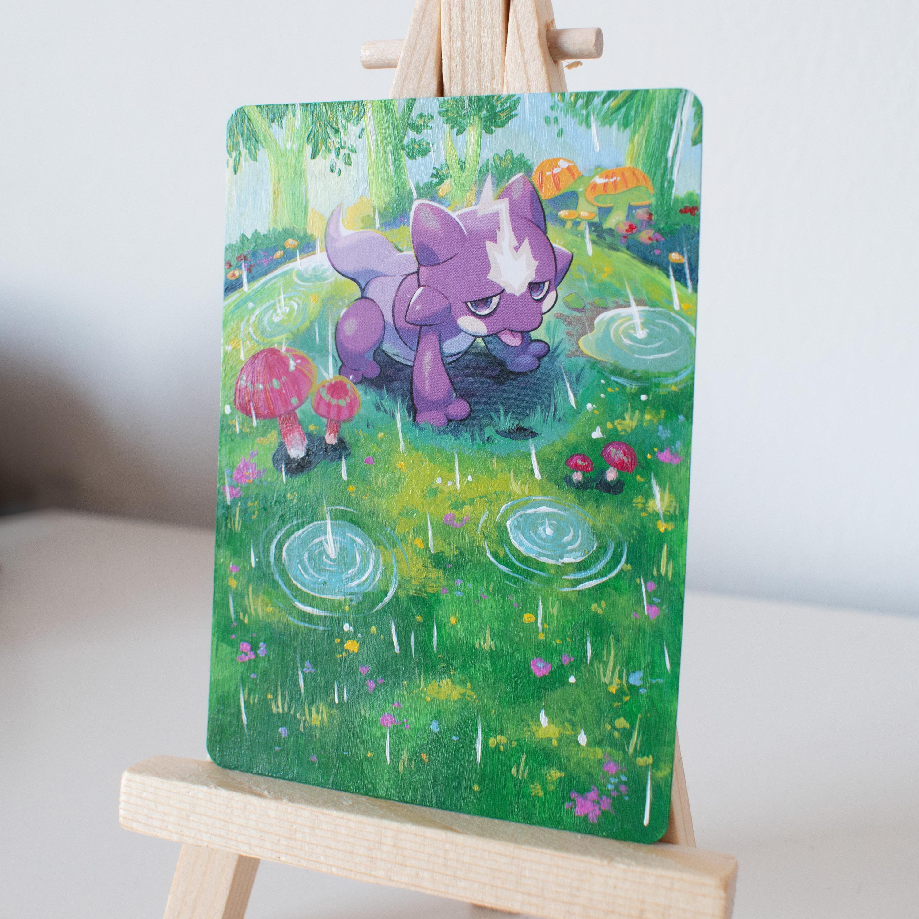 Rainy Day Painted Card