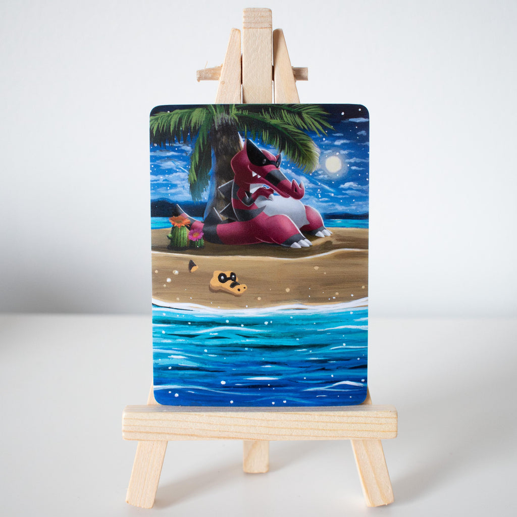 Beach Crocodile Full Art Print