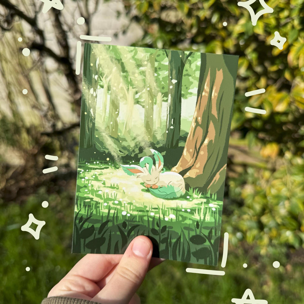 Sleepy Leafy Print