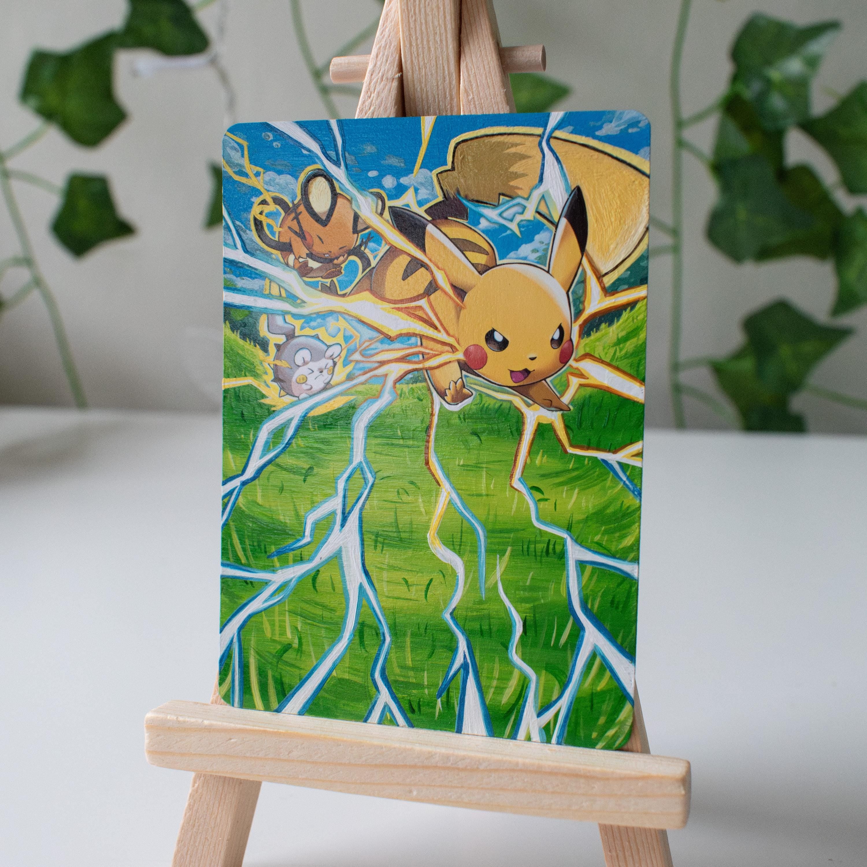 Electric Mouse Painted Card