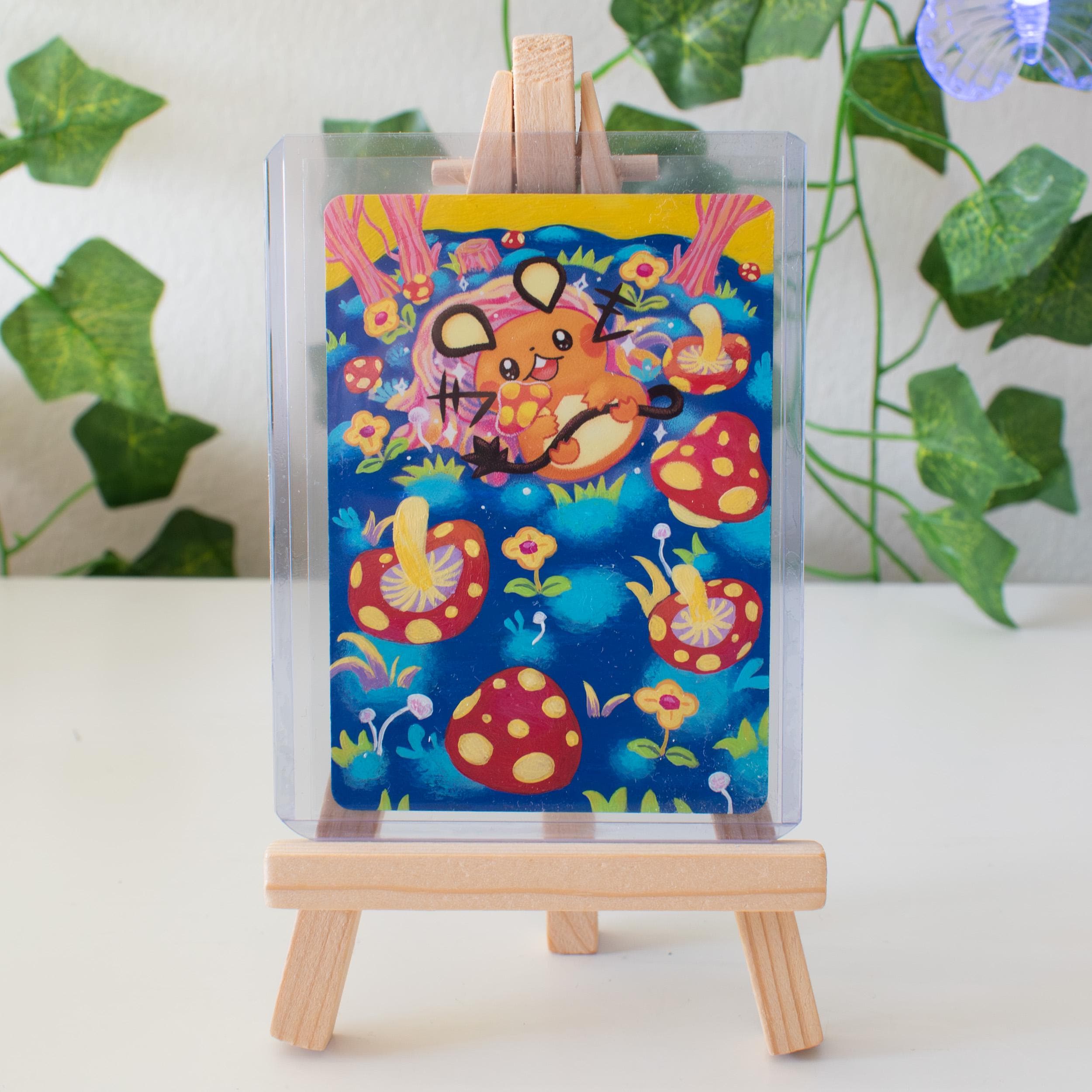 Mushroom Mouse Painted Card