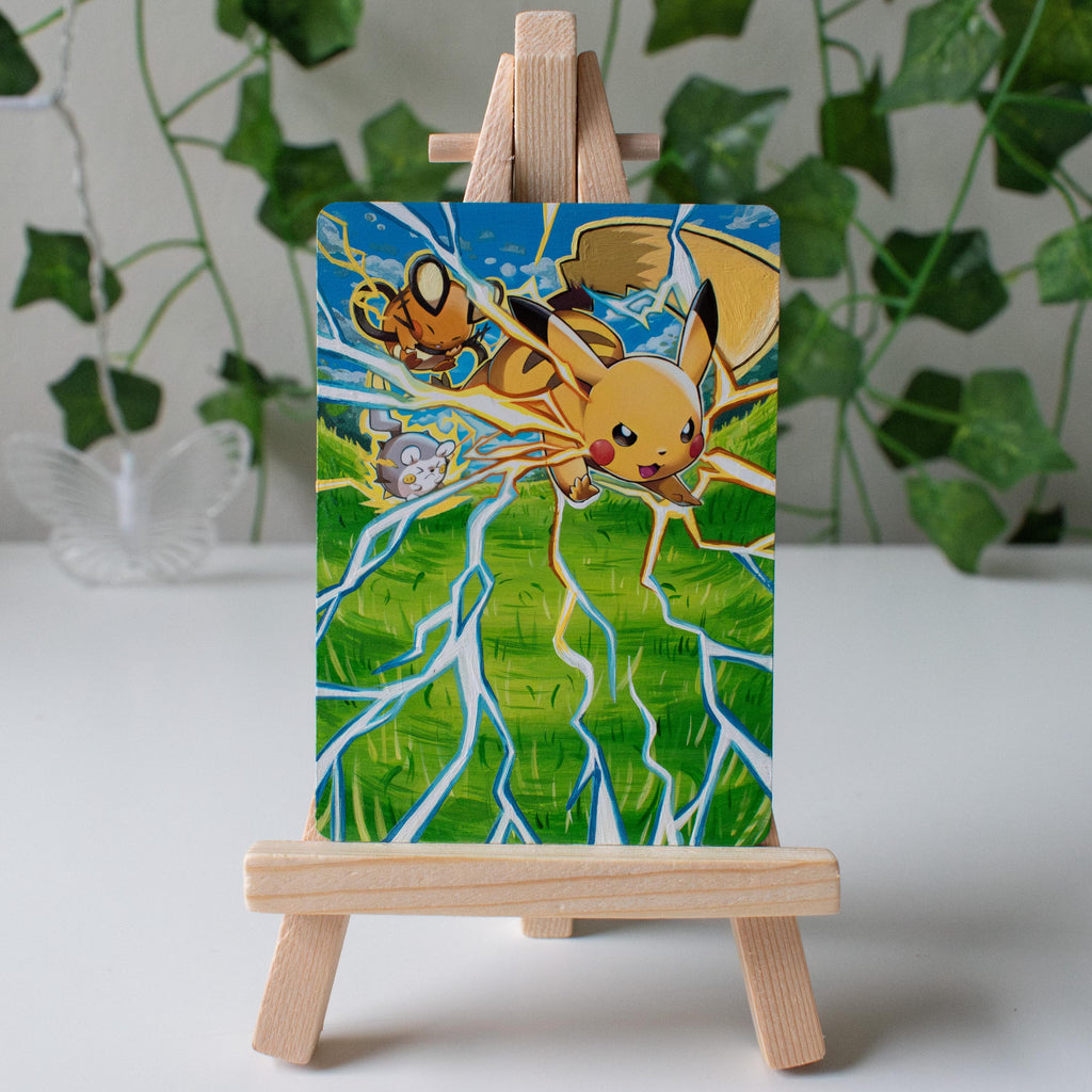 Electric Mouse Painted Card