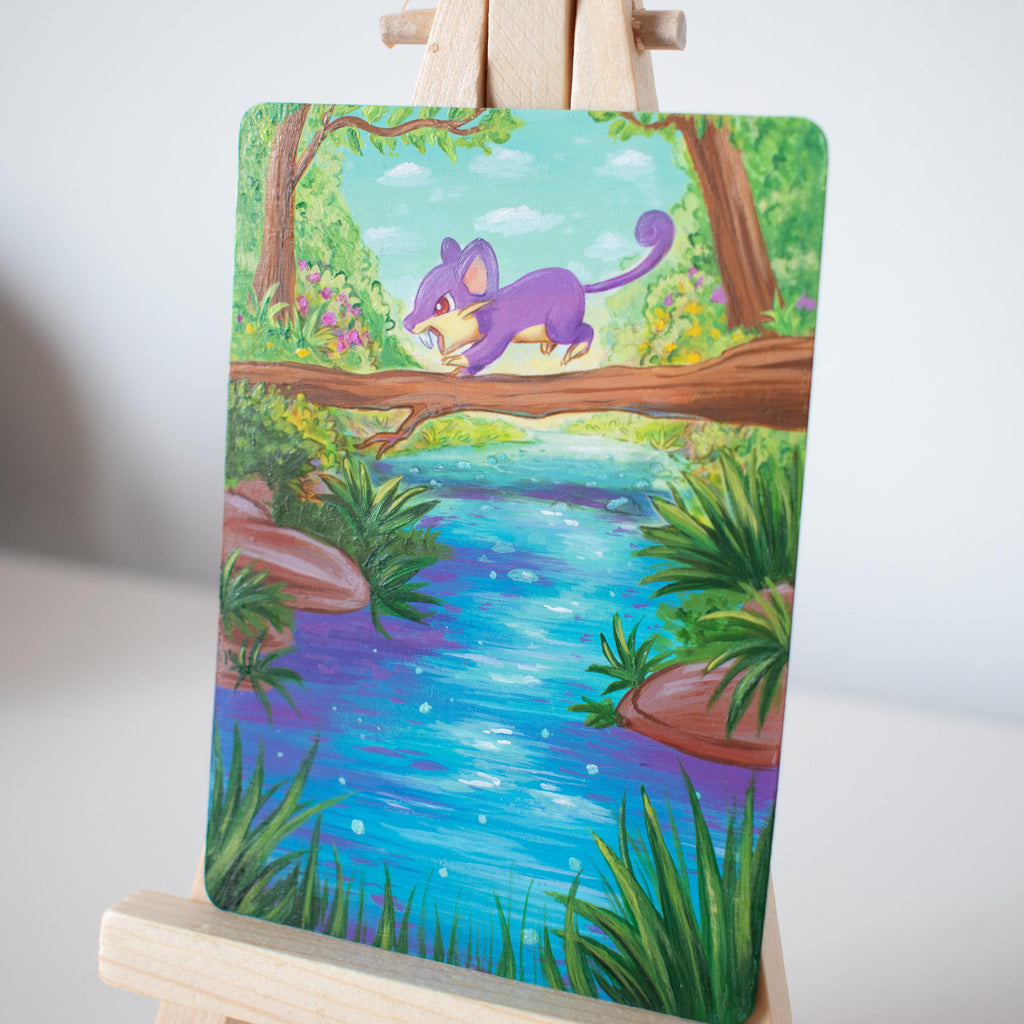 Forest Crossing Painted Card