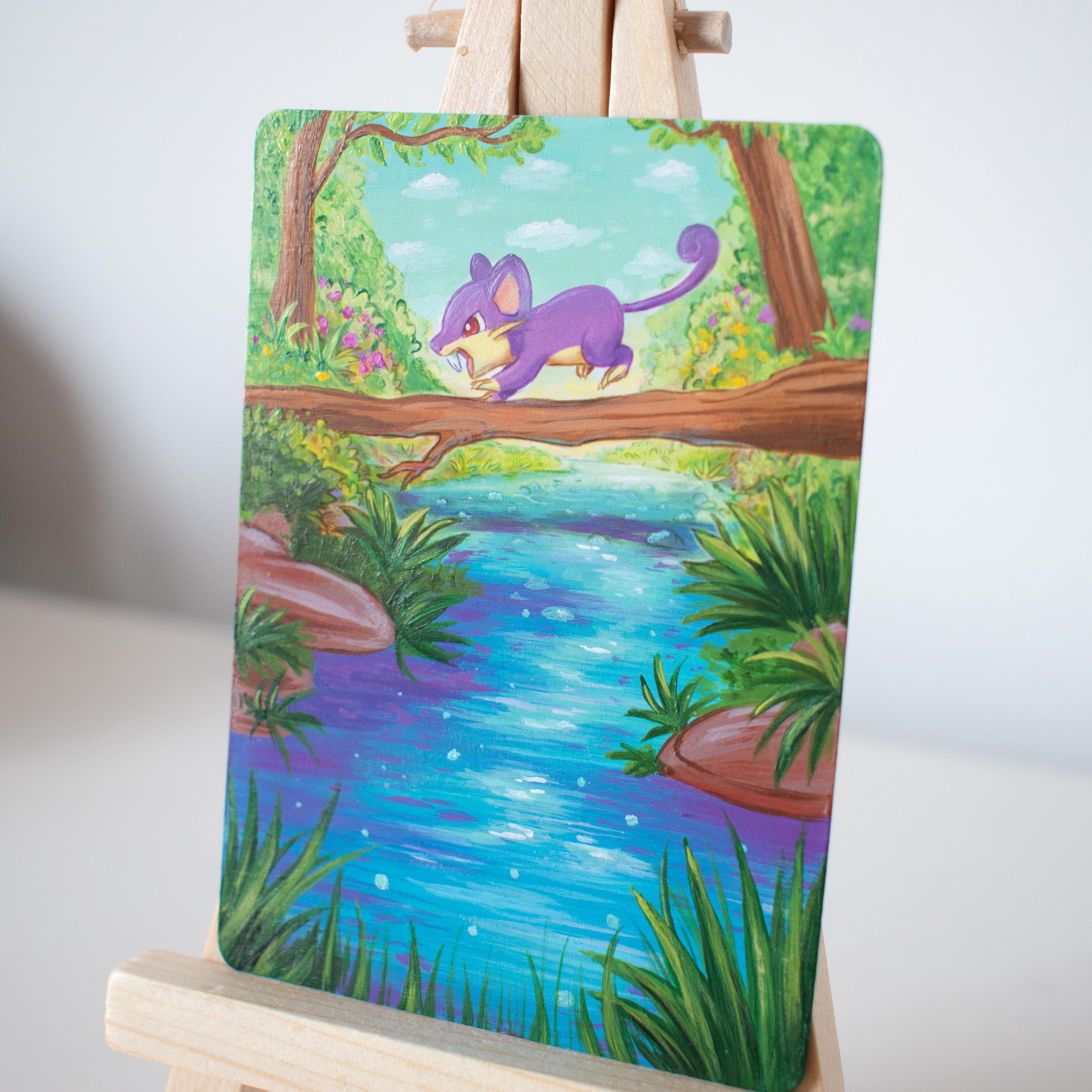 Forest Crossing Painted Card